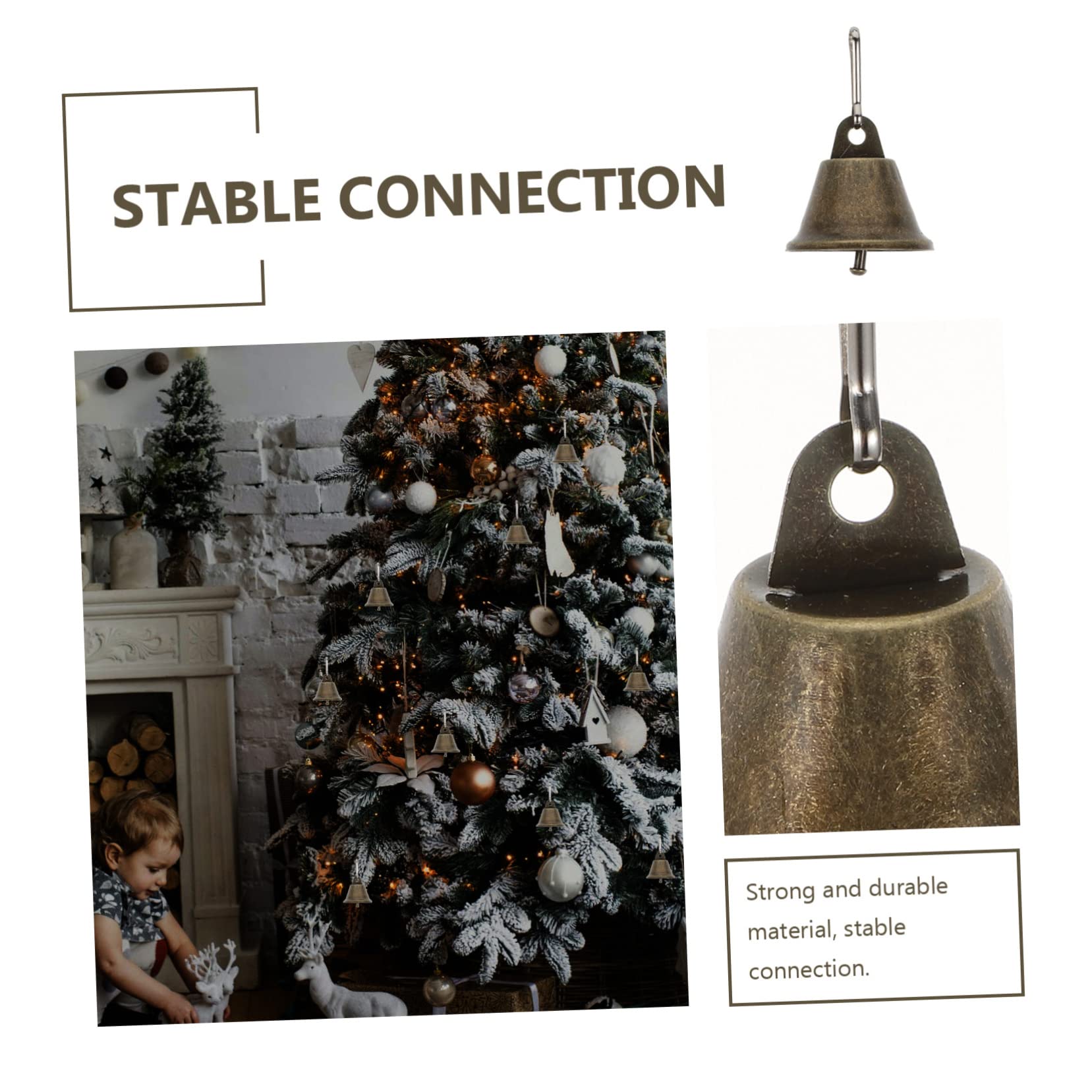 Levemolo 75pezzi Campane Decorative Di Natale Ciondoli Sospesi Per Decorazioni Festive Piccole Campane Per Addobbi Natalizi e Artigianato