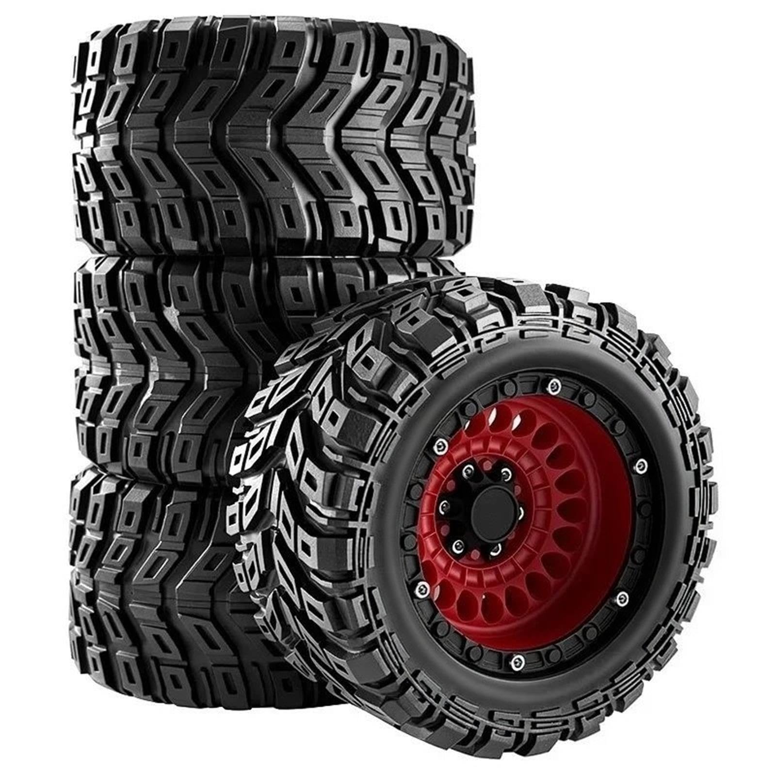 Gummiräder Reifen 90 Mm 4 Stück Für ARRMA Für MINI Für KRATON 1/16 RC Car