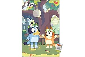Bluey Duo Wall Poster - Enchanting Decor for Bluey Fans