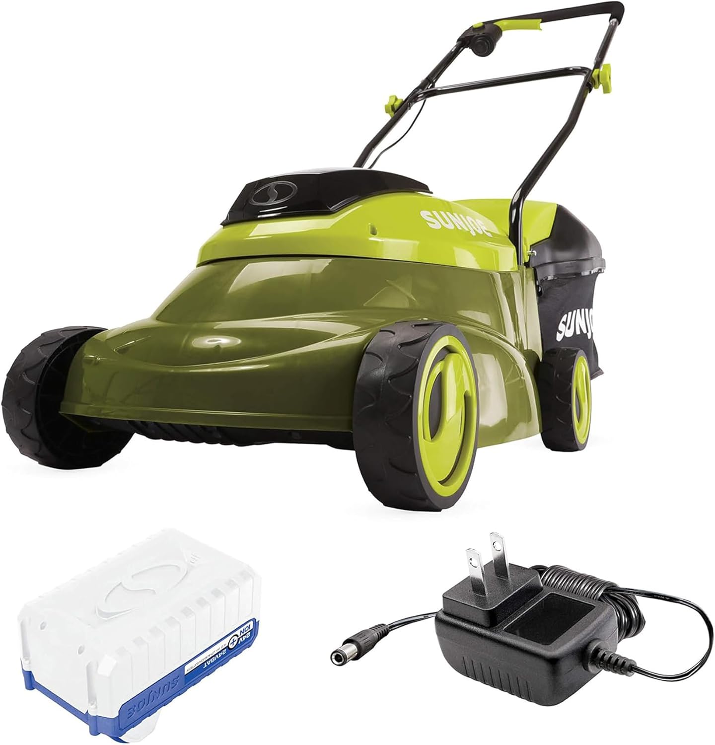 Sun Joe 24V-MJ14C 24-Volt IONMAX Cordless Push Lawn Mower Kit, 14-inch, W/ 4.0-Ah Battery + Charger - Thumbnail 2
