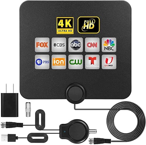 Antena de TV digital HD amplificada mejorada de largo alcance de más de 350 millas, compatible con 4K 1080p para VIZIO modelo de TV D43F-F2 -