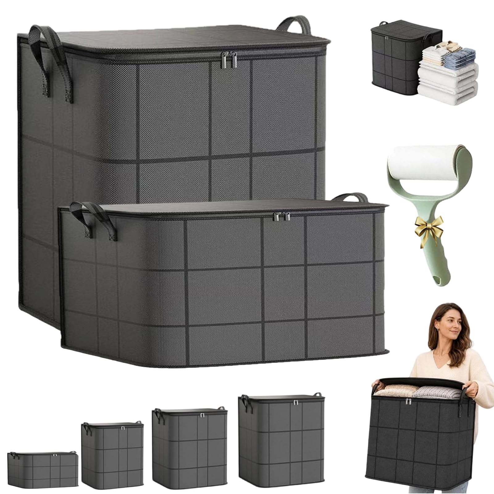 Bolsas de tela de gran capacidad para el cambio de armario estacional
