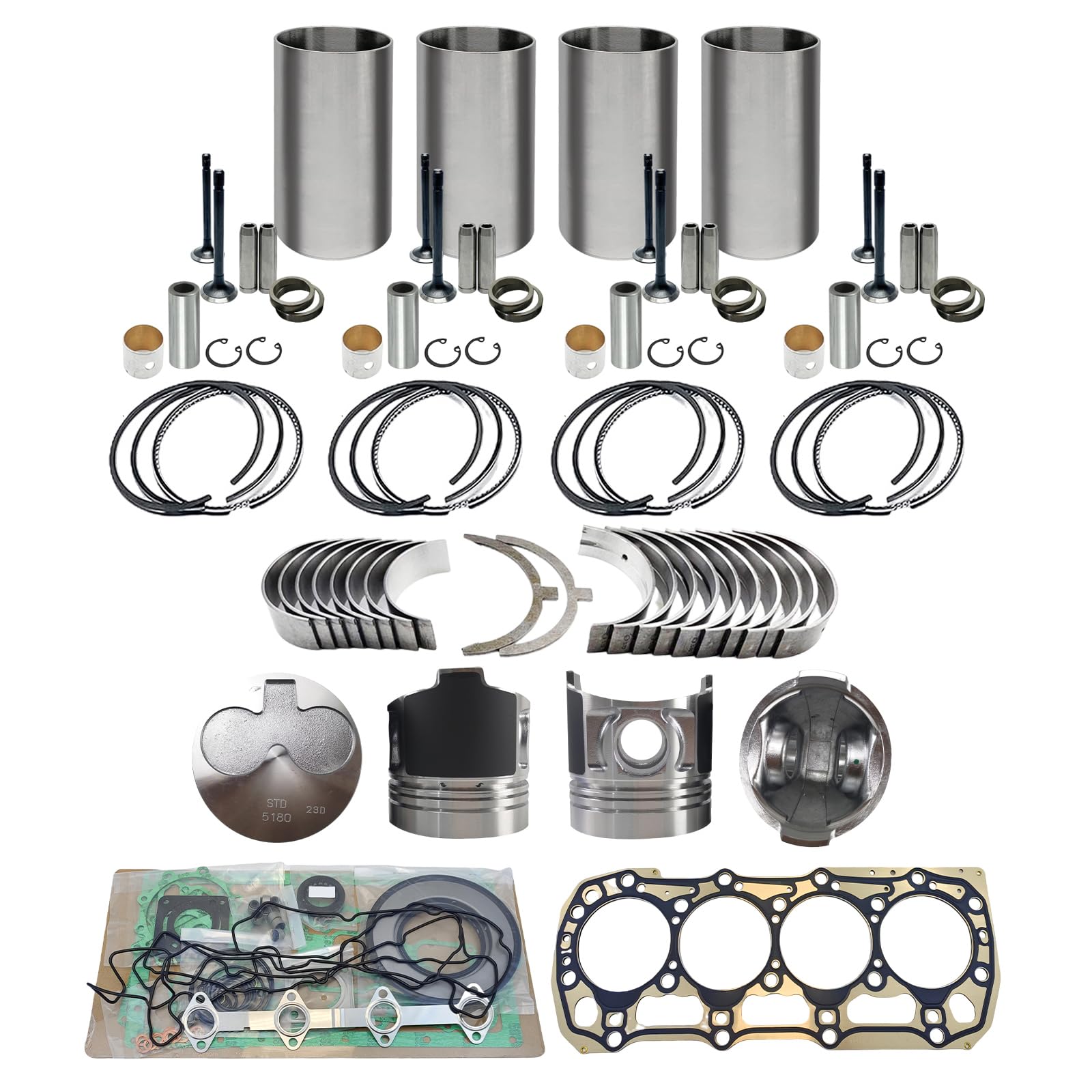 SHESWEET C2.2 Engine Overhaul Rebuild Kit For Caterpillar Cat C2.2 C2.2T Engine 3024C 3024T 3024CT 115315150 115017580 115017581