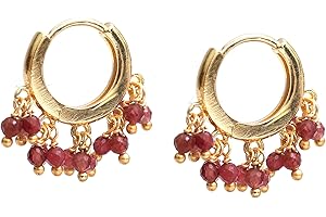 Gempires Pink Tourmaline Beaded Earrings: Shimmering Elegance for Every Occasion