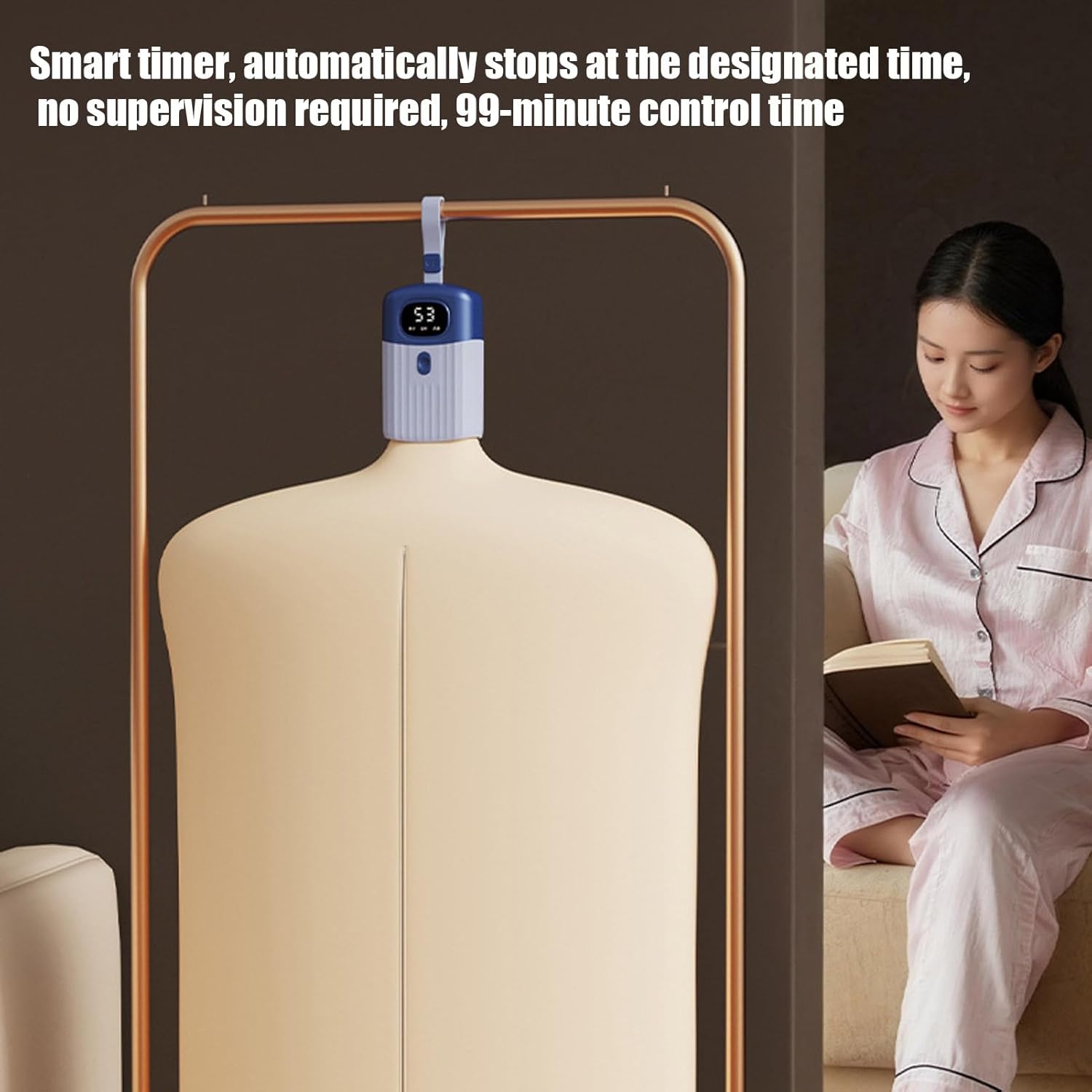 Portable Fabric Dryer - Compact Laundry Dryer Machine | 28x18cm Electric Clothes with Low Noise, Stainless Frame Drying Rack with Air Circulation Design, Garment Drying Device