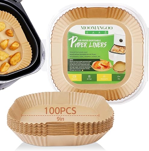 Revestimientos para freidora de aire Ninja AG301 Foodi Grill Accesorios, 100 piezas de freidora de aire desechables para Ninja AG301 5 en 1,