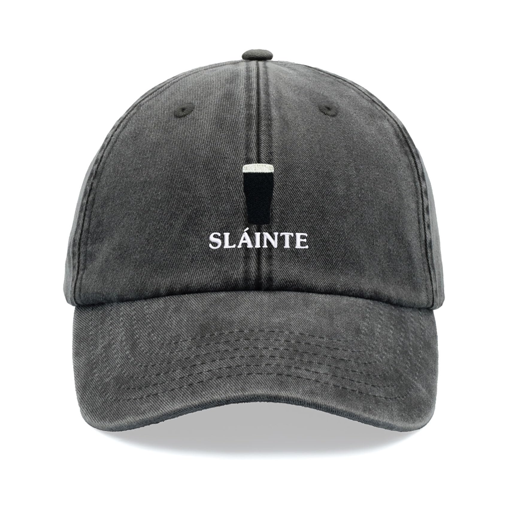 Cap Base Unisex Black Sláinte Pint Baseball Cap Vintage Washed Dad Hat Adjustable Beer Stout Drinker