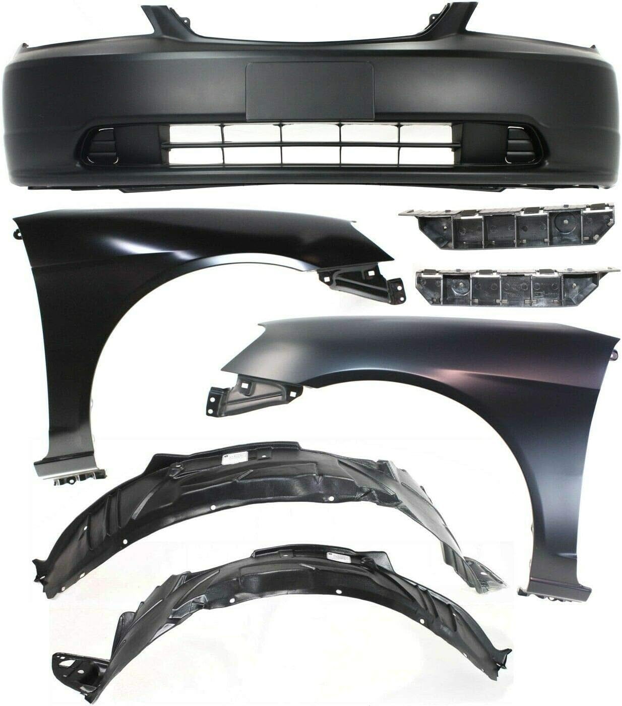 Bumper Cover Kit with FenderFront 7pc Car & Truck Parts