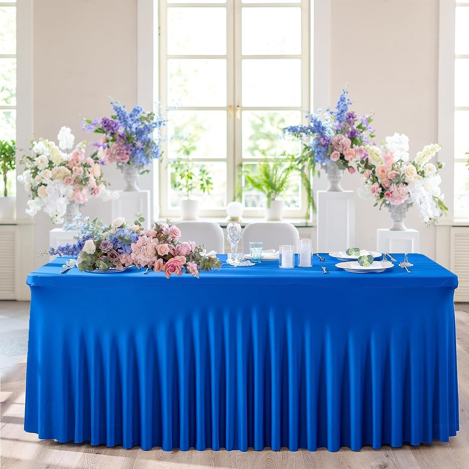 Jupe De Table Pour Tables Rectangulaires De 1,8 M, Nappe