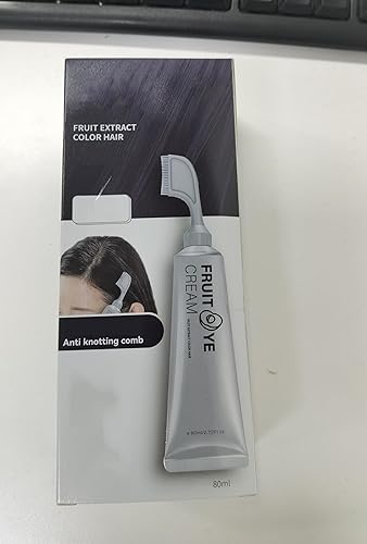 Miniatura 7 de Black Fruit - Tinte en crema para el cabello, tinte natural para el cabello, para cobertura de cabello gris, para hombres y mujeres (marrón oscuro)