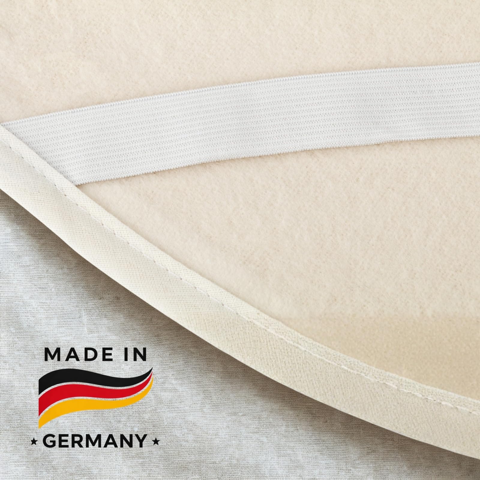 Molton Matratzenauflage mit Eckgummis - 200x200 cm - Moon-clean - 100% Baumwolle - Made in Germany