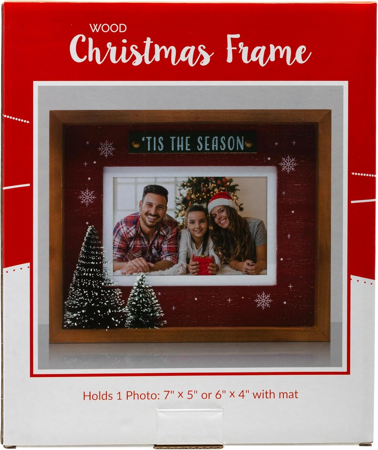 Tis The Season 6" x 4" or 7" x 5" Wood Picture Frame