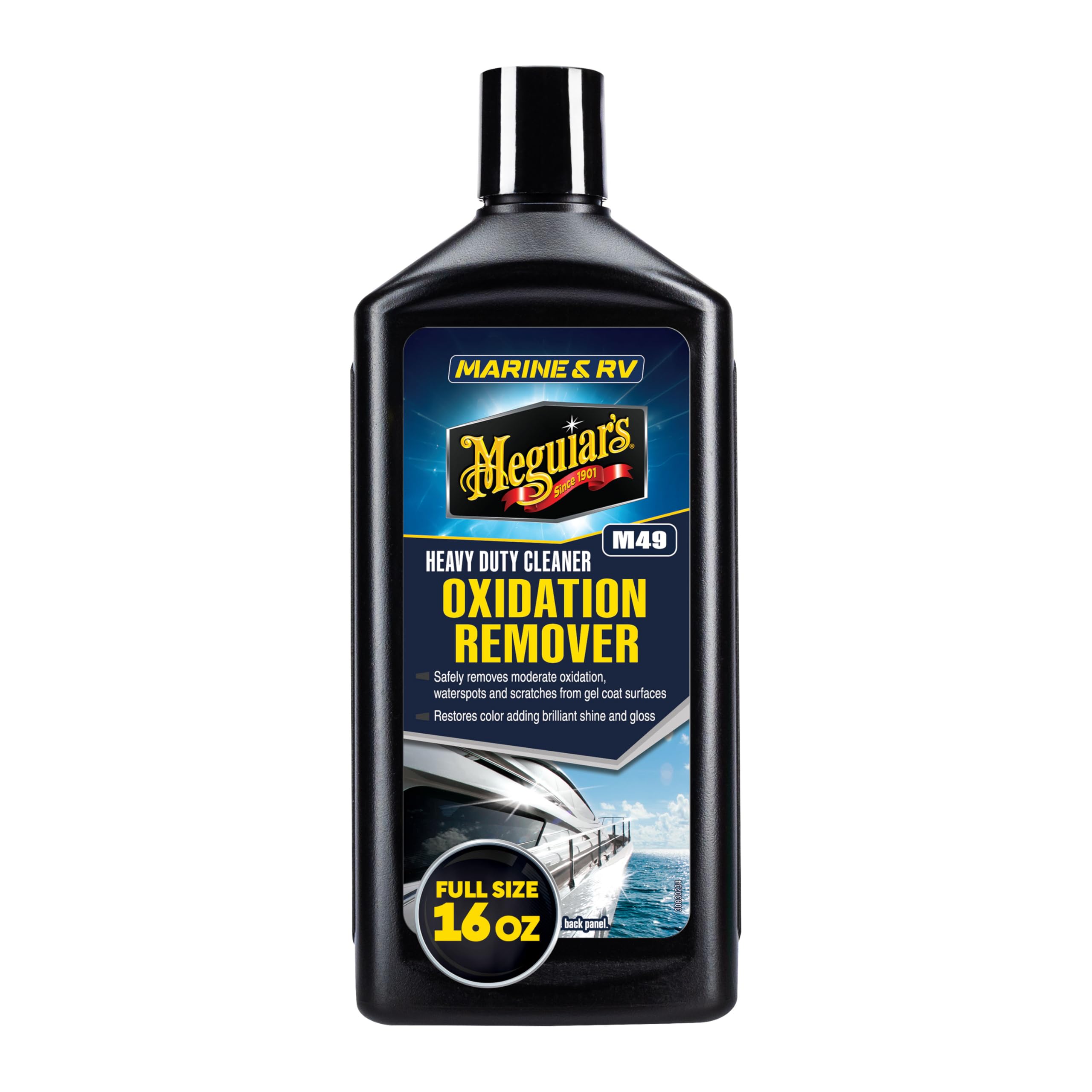Meguiar's Marine/RV Heavy Duty Oxidation Remover, Oxidation, Water Spot, Stain, and Scratch Remover for vehicles with Gel-Coat and Fiberglass Surfaces, 16 oz.