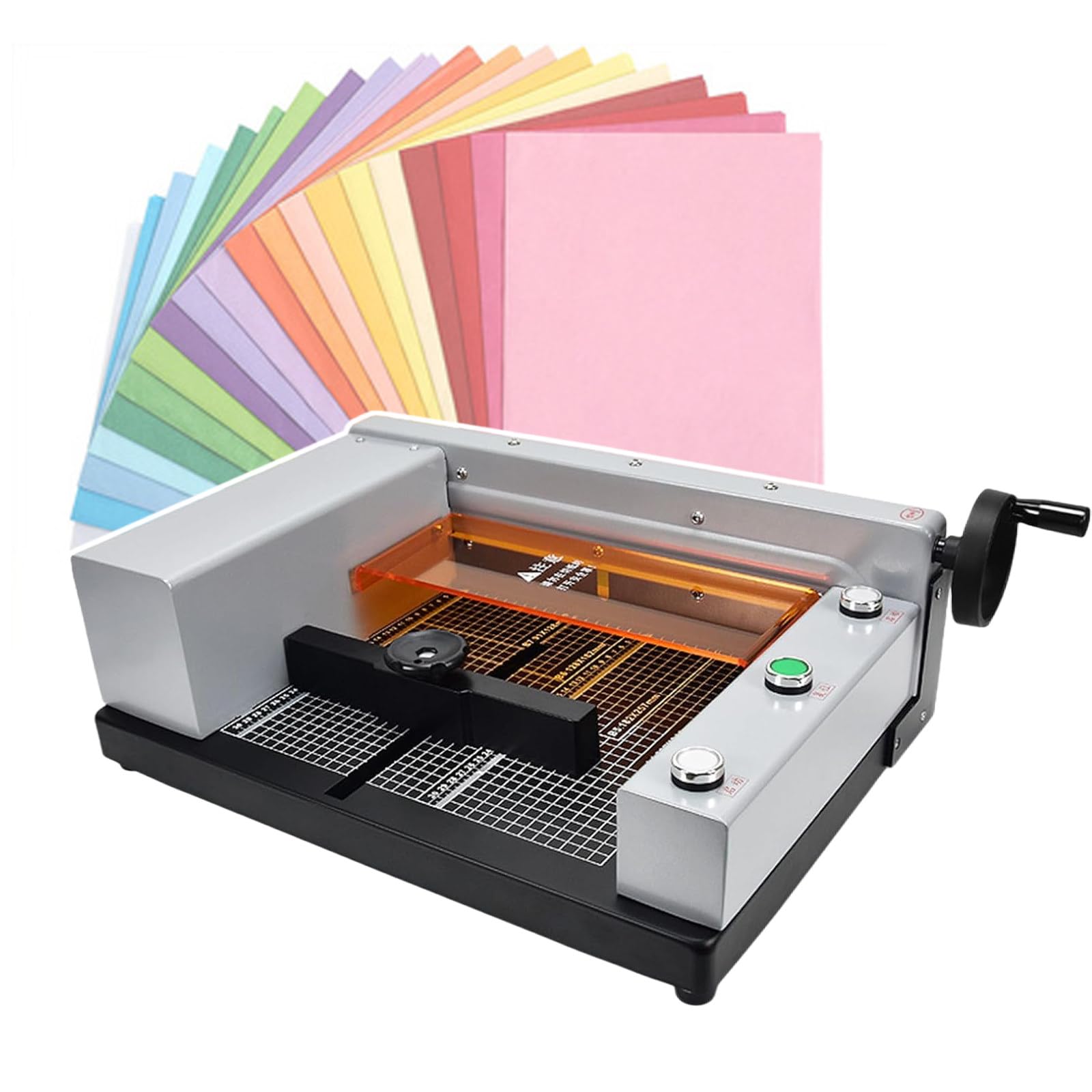 Taglierina Per Carta A Ghigliottina A4, Avvio A Pulsante A Due Mani, Taglierina Per Carta Di Grande Capacità, Con Fermo Carta Mobile Sinistro E Destro,110V