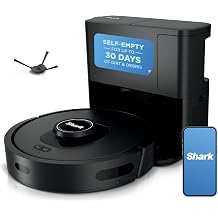 Shark AV2501S AI Ultra Robot Vacuum, with Matrix Clean, Home Mapping, 30-Day Capacity HEPA Bagless Self Empty Base, Perfect for Pet Hair, Wifi, Dark Grey