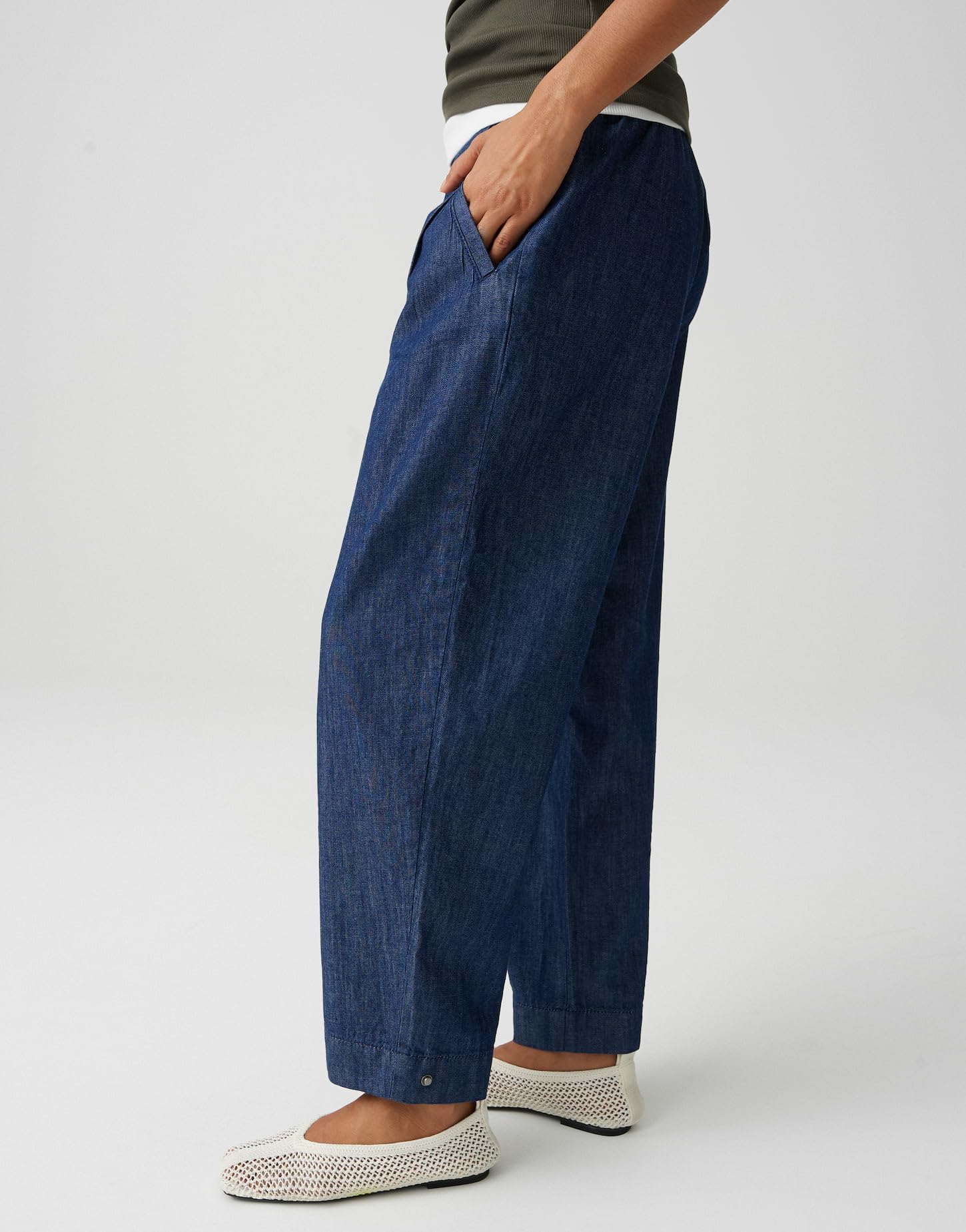 OPUS Damen City Pants | MYHA Coastal Relaxed City Pants aus weichem Chambray Denim