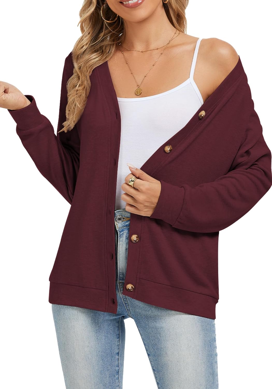 Cardigan Sweaters for Women Business Casual Lightweight Button Down Cardigans Fall Outfits Fashion Clothes - Image 6