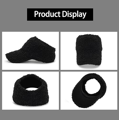 Miniatura 4 de INOGIH BeanieTail - Gorro de punto cálido para mujer, diseño desordenado de moño alto, con visera (tamaño CHM)