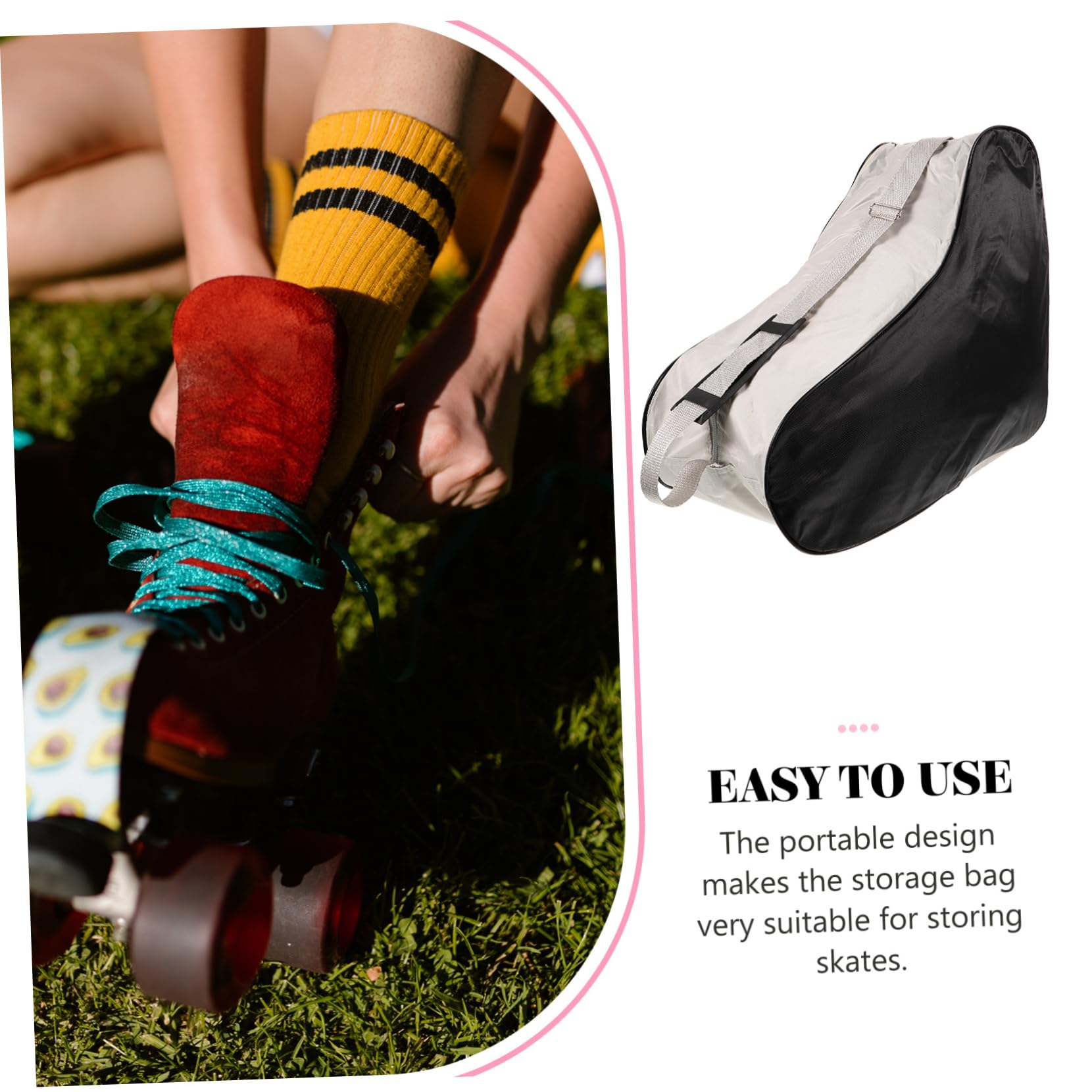 CORHAD Skates Storage Pouch Roller Skates Handbag Shoes Bag Shoes Holder Roller Supplies Skating Container