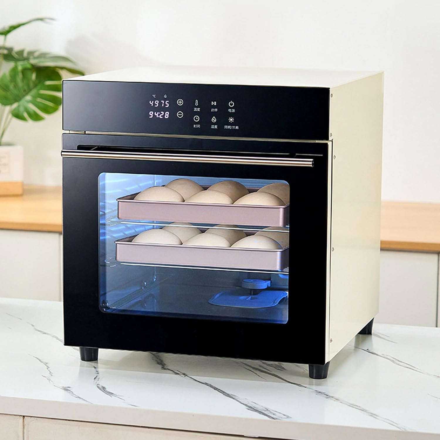Commercial Electric Fermentation Box, 38L Large Capacity Countertop Bread Proofer with Touch Display, 20~50°C Temperature and 1min-24h Timing, for Home, Supermarkets, Shopping Malls, Bakeries