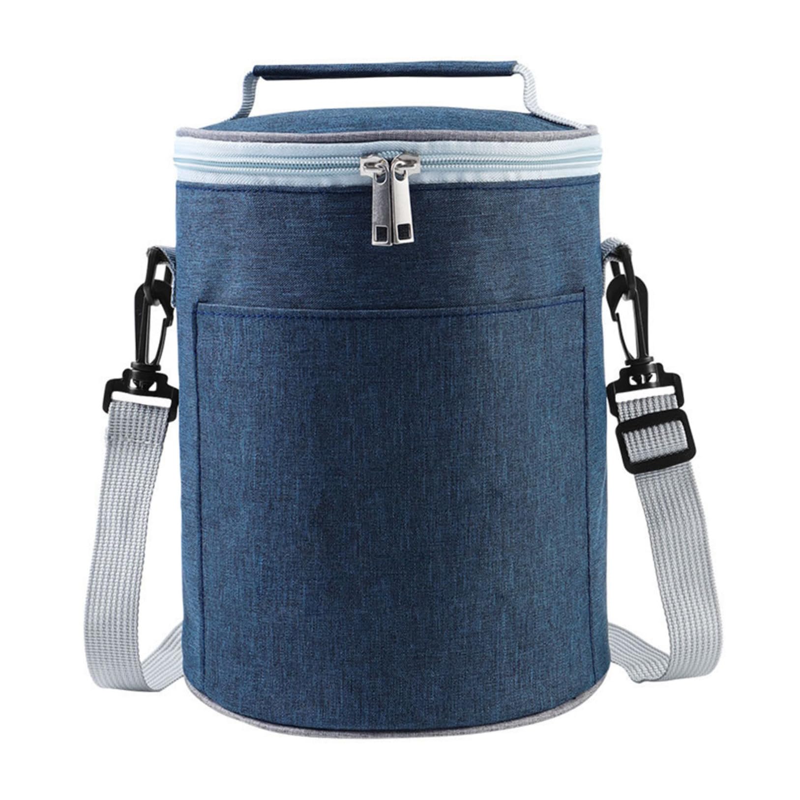 Baluue Thermotasche Lebensmittelbeutel Oxford Stoff Aluminiumfolie Zwei Wege Reißverschluss Für Kinder Lunchbox Camping Isoliertasche Mit Abnehmbarem Schultergurt