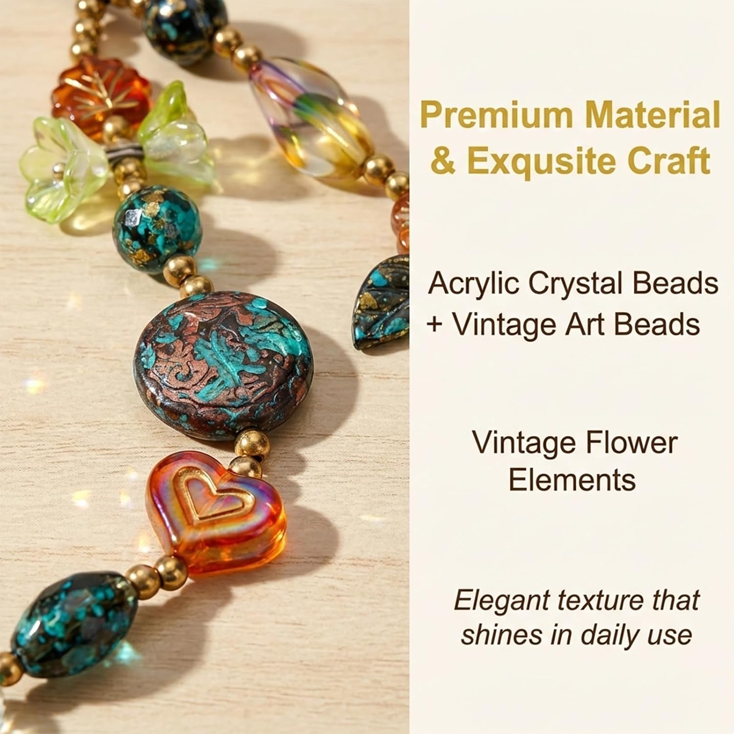 1 Pcs Cellphone Lanyard Chain,Beaded Phone Charm,Vintage Butterfly Flowers Artistic Chain,Phone Charms Aesthetic,Camera Pendants Decor,Camera Charm Strap