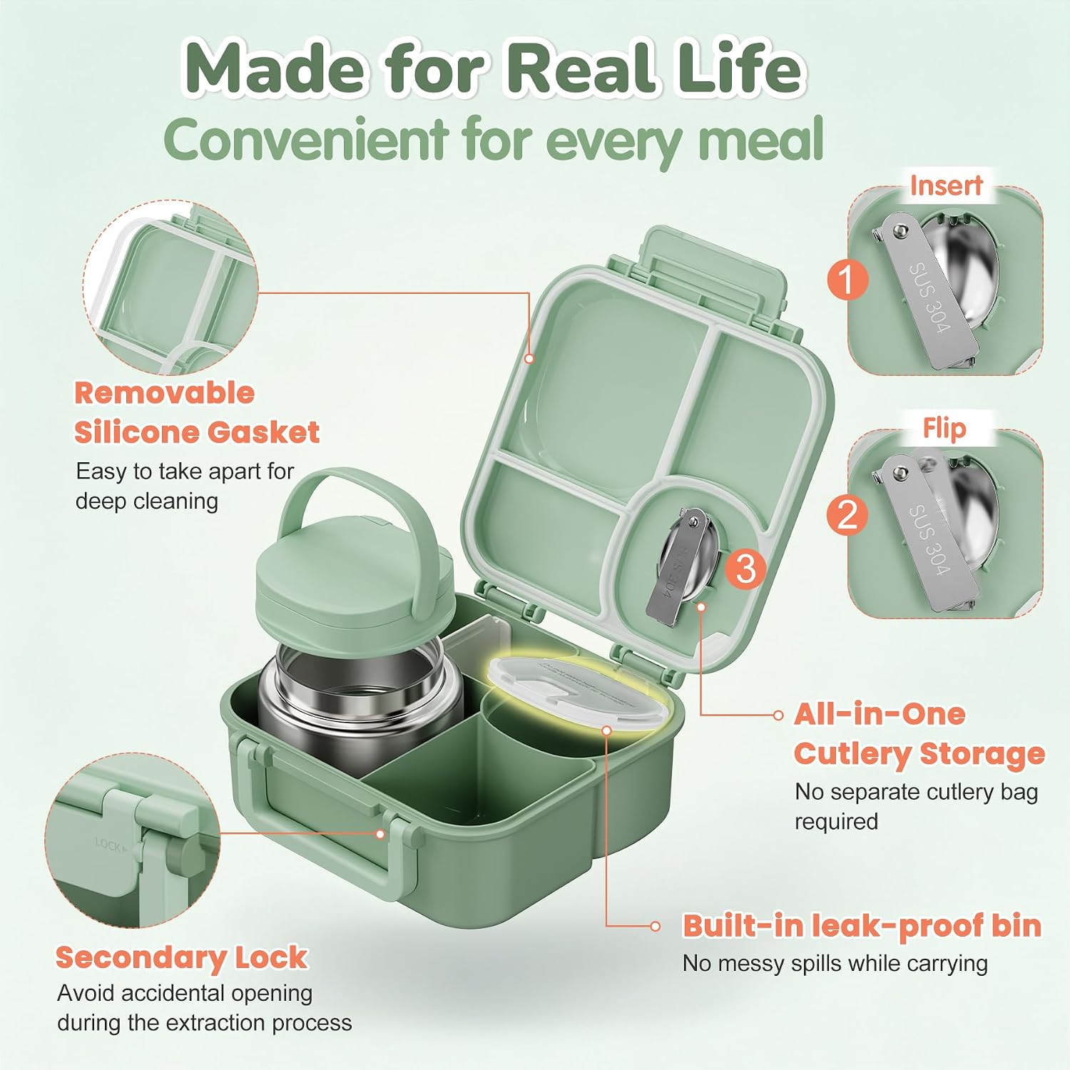 Bento Box Kids Leak Proof Lunch