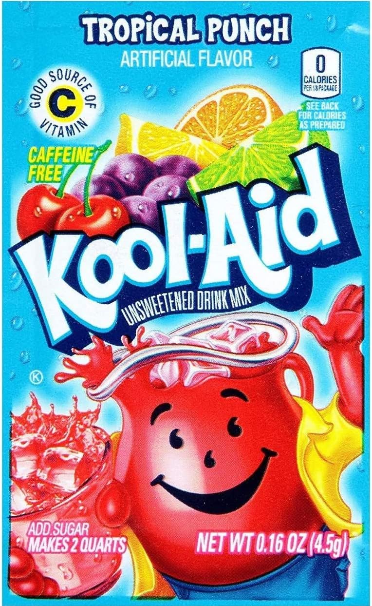 Kool-Aid Zero Sugar Tropical Punch Flavored Drink Mix,10.5g