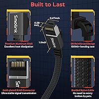 Vista 4 de Cable Ethernet Smolink de 1.5 pies, cable de red de alta velocidad Cat 8 de 40 Gbps, 2000 MHz, cable LAN SFTP RJ45 blindado de alta resistencia