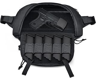 Entchin Fanny Pack with Concealed Pistol Holster Waist Pouch (E109 Black)