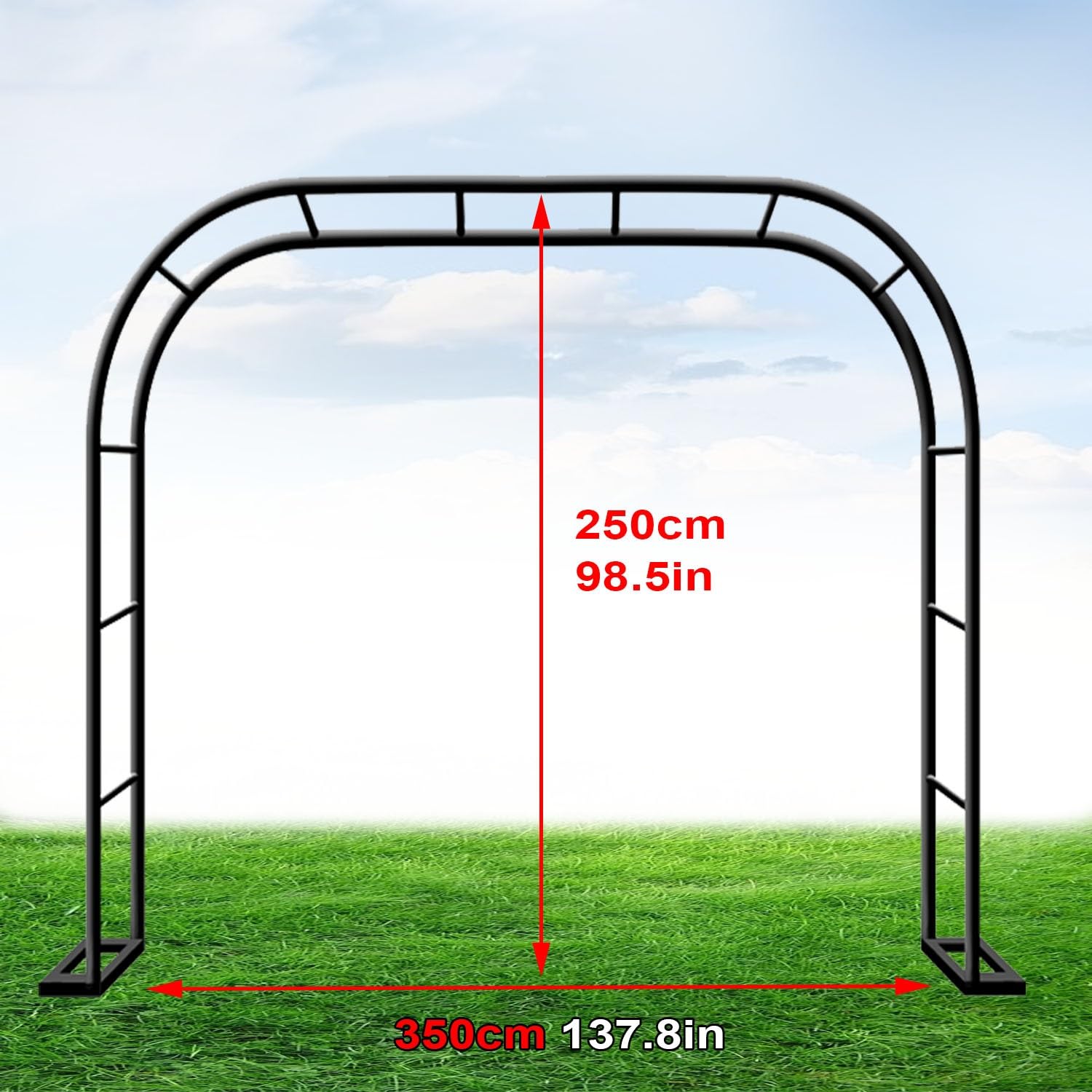 Pera ogrodowa altana z kutego żelaza do roślin pnących, regulowana, 80-350 cm, łuk ślubny, zielona kratka ogrodowa na imprezy i dekoracje