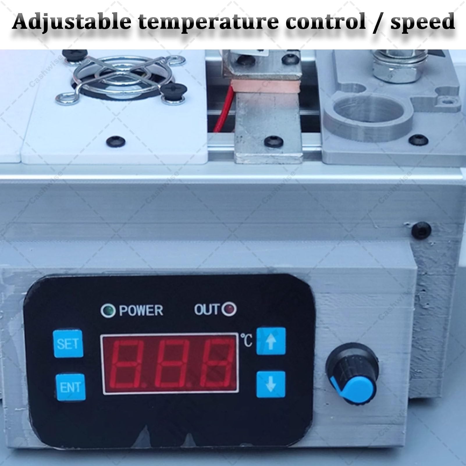 3D-Drucker-Extruder, Filament-Maker für recycelte Haustiere, Flaschen-Recycler, mit digitaler Temperaturanzeige, Geschwindigkeit einstellbar, Desktop-Filament-Maker-Maschine für Familien OrangeGray