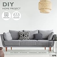 Vista 6 de Ilyapa Pies de madera para muebles, juego de 4 patas de repuesto cónicas marrones de 8 pulgadas para muebles, sofás, sillas, sofás biplazas