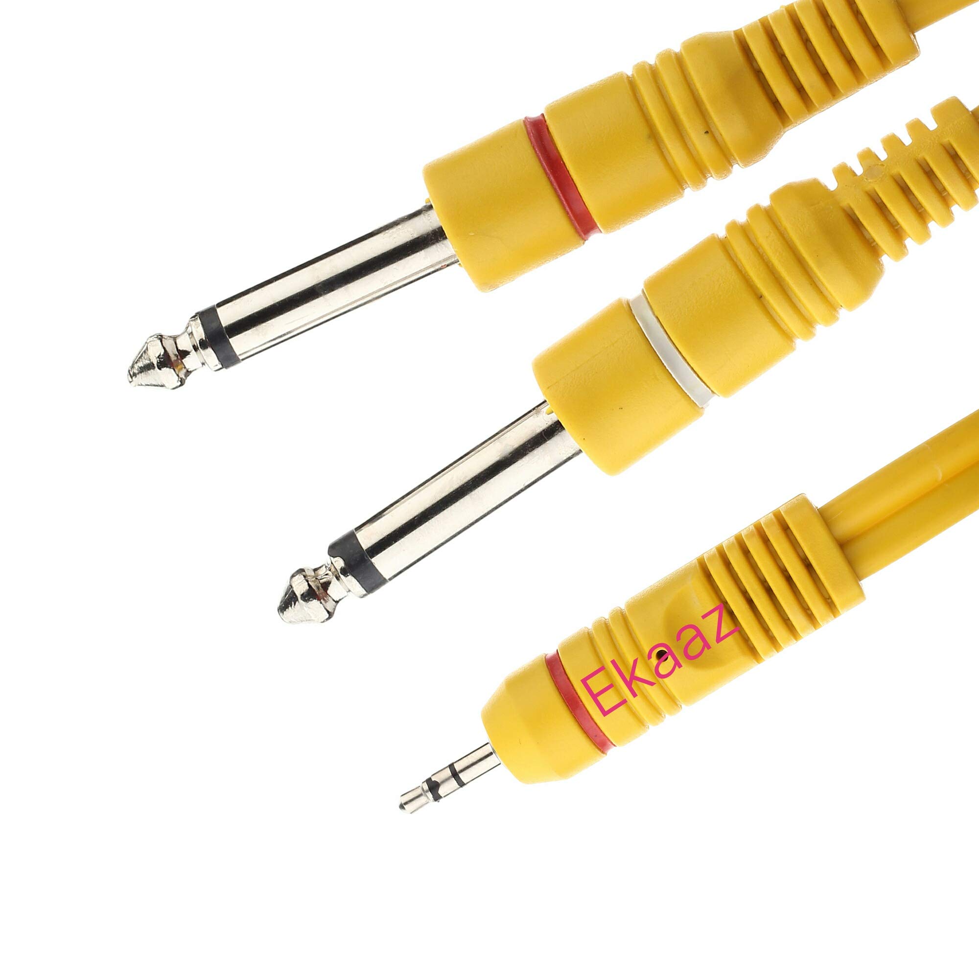 EKAAZ 3.5mm 1/8" TRS Male to 2X 6.35mm 1/4" TS Male Mono Stereo Y-Cable Splitter Compatible for Home Stereo Systems,Laptop,Amplifier,Mixer Audio Recorder,MP3,etc (1.8M),Yellow (B08VND1J1B) Amazon Price History, Amazon Price Tracker