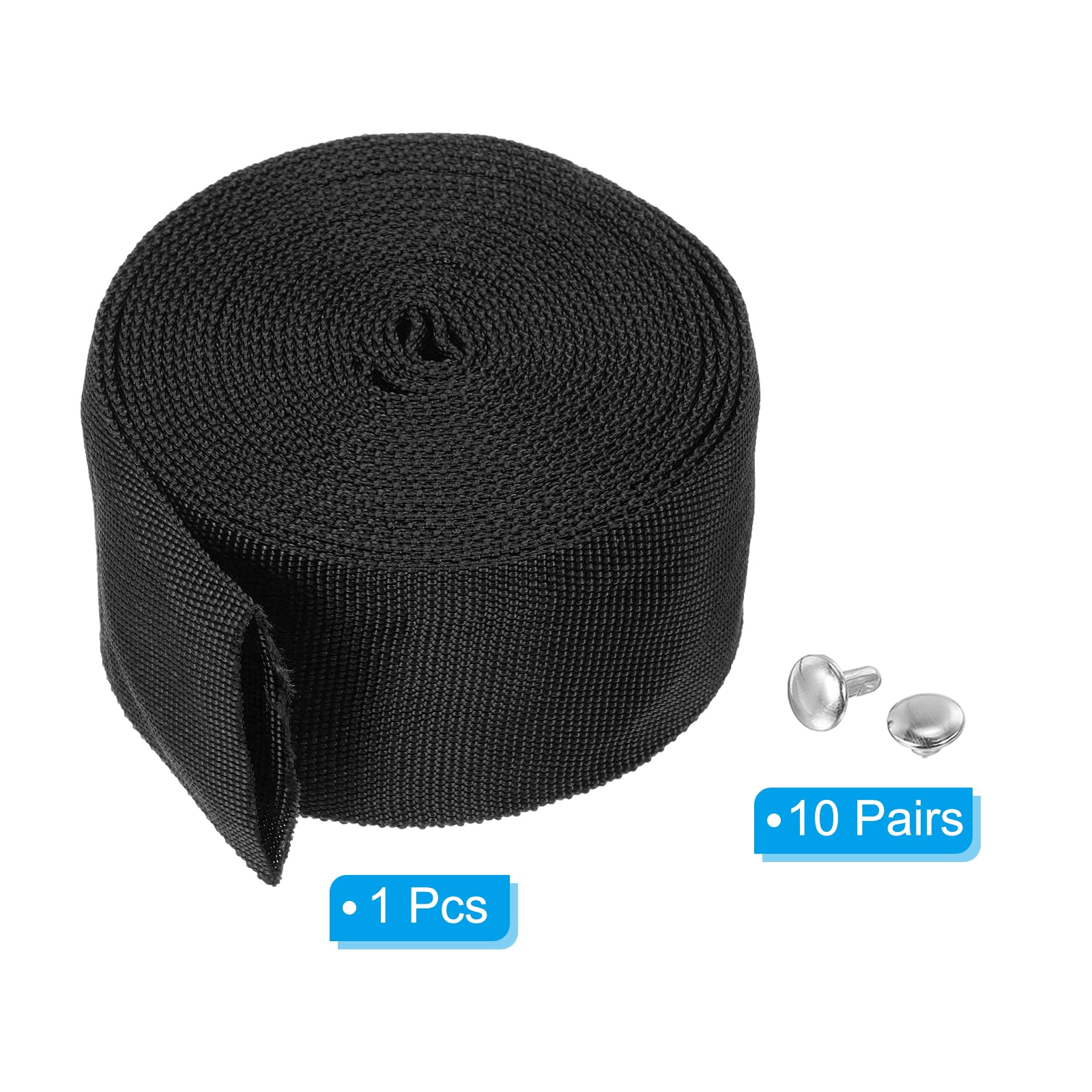 PATIKIL 2.4" 16FT Protective Hose Sleeve with Snap Fastener - Image 3