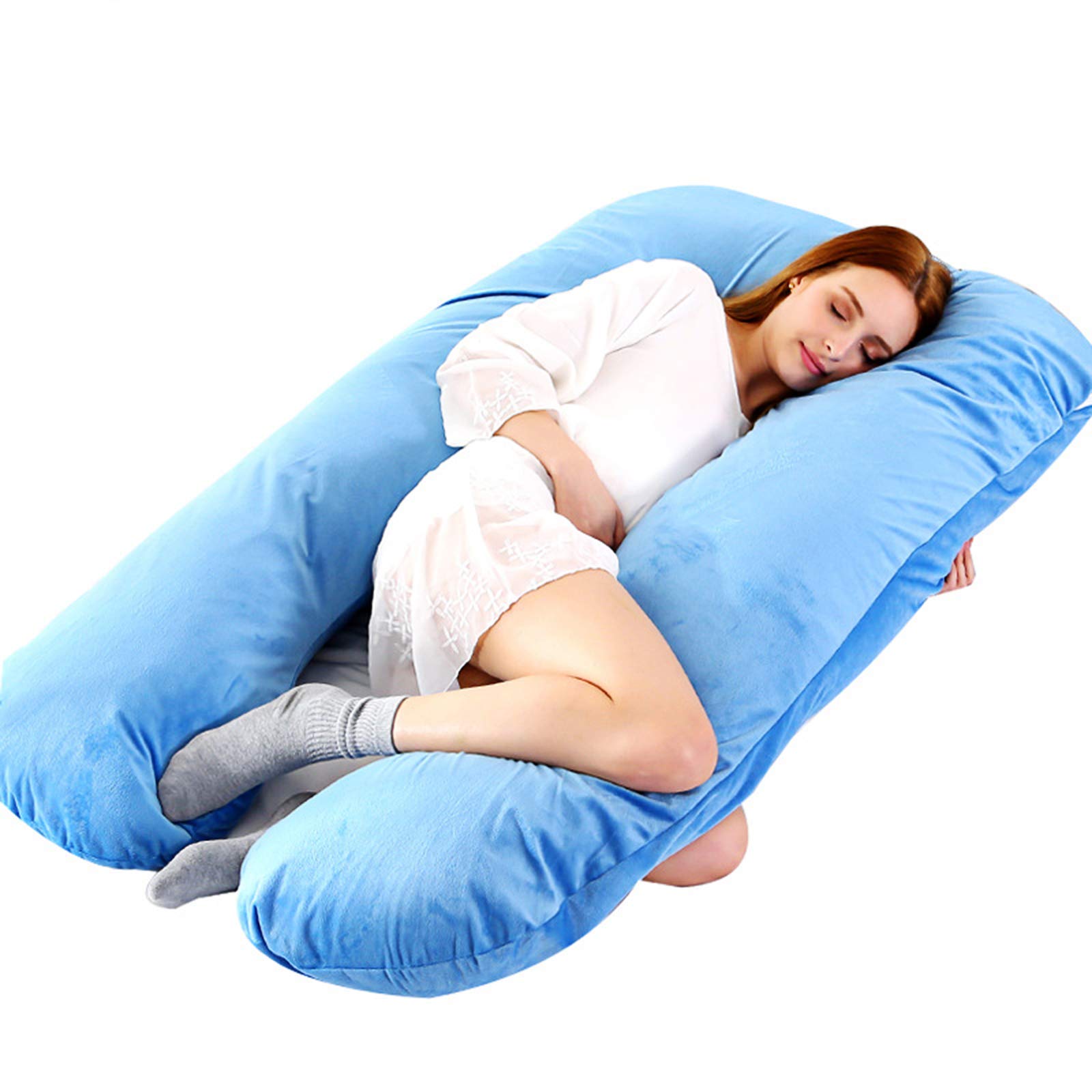 Pregnancy Pillow 100 Cotton U-Shaped Maternity Pillow Maternity Pillow Include Cotton Pillow Cover Detachable Washable Body Support Pillow