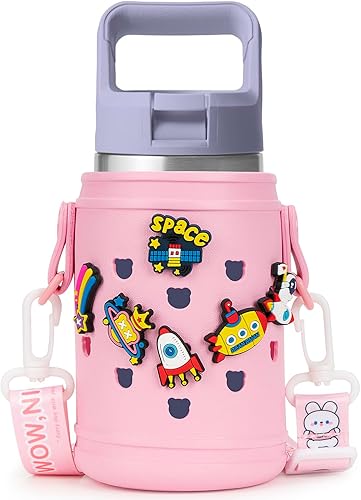 Miniatura 1 de Linkidea Soporte para botella de agua EVA compatible con YETI Rambler Jr. de 12 onzas, Hydro Flask boca ancha de 12 onzas, botellas de hierro Flask