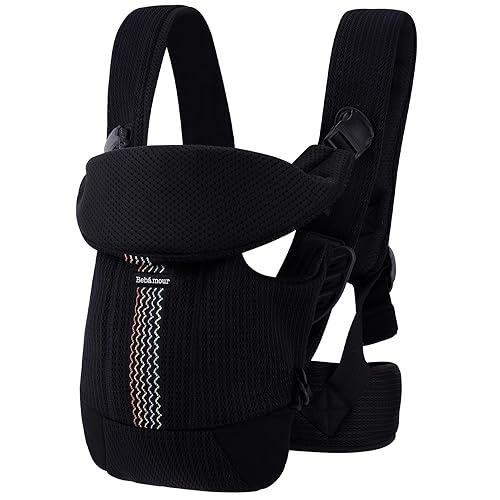 Miniatura 7 de Bebamour Portabebés Knit Portabebés ligero 3 en 1 Portabebés Portabebés Delantero y Trasero (Rosa)