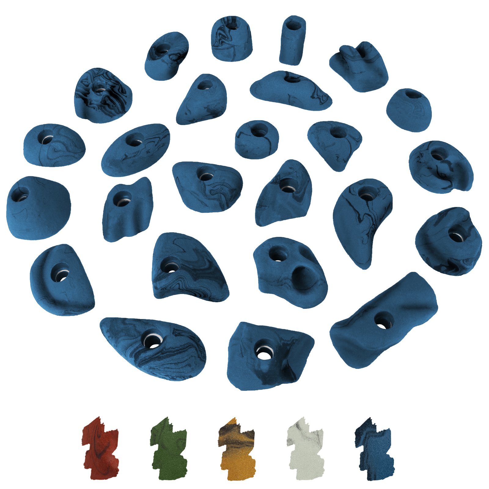 ALPIDEX 25 Prese per l'Arrampicata | Blocchi Arrampicata | Prese di Dimensioni M, S | Punti d'Appoggio | Set Arrampicata | Resistente alle Intemperie