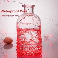 Vista 55 de Paquete de 2 guirnaldas de luces LED, funcionan con pilas, 5 m, 50 luces intermitentes, temporizador, impermeables, para habitaciones, bodas