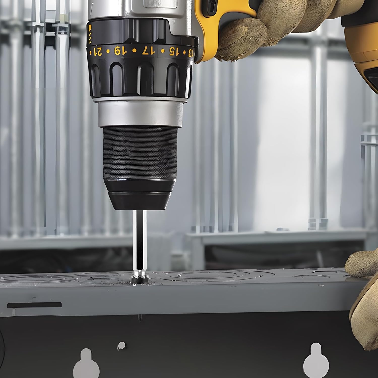 GaRhomxy GaRhmxy 14-Pc 3/8" HSS Spot Weld Drill Kit: Hex Metal Cutter Bits with Weld-Through Primer for Welding Tools