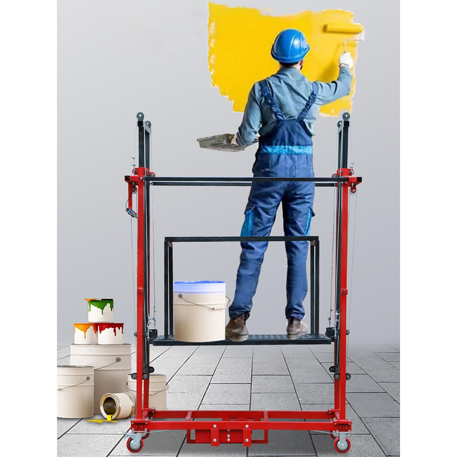 Portable Mobile Electric Scaffolding - Lifting Height 7FT-39FT, Remote Control Lifting Platform, Suitable For Changing Lights, Painting, Roof