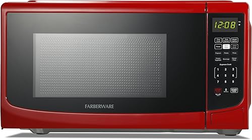 Farberware Horno microondas de encimera de 0.7 pies cúbicos, 700 vatios de potencia, configuración de cocción automática, descongelación, fácil