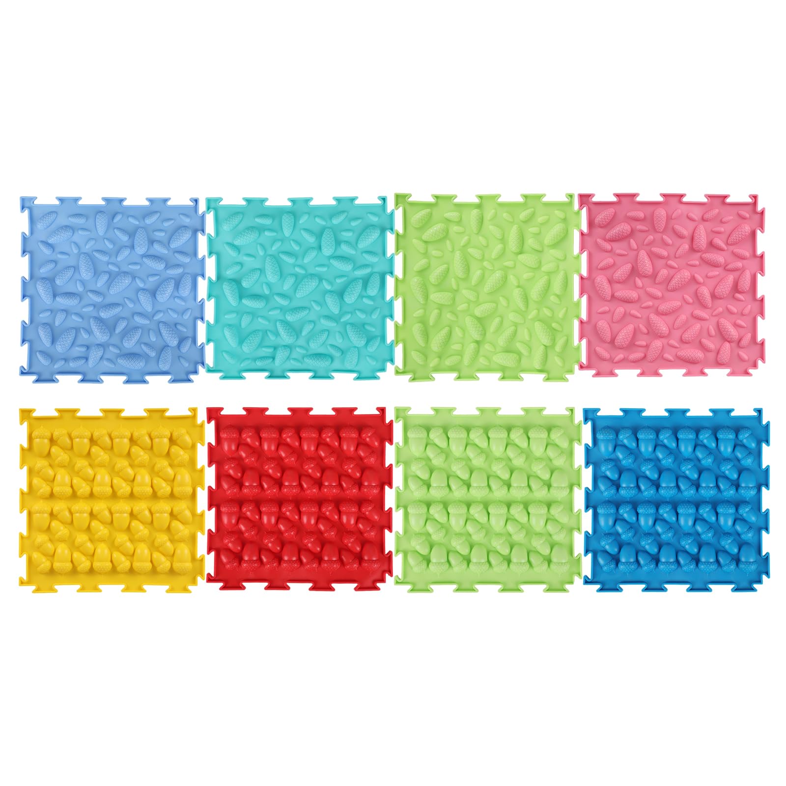 Sensoriale Ortopedico,Tappetino per Puzzle per Percezione Tattile,8PCS 25.5x25.5cm Tappetino da Gioco Massaggio Sensoriale Ortopedico per Autistici