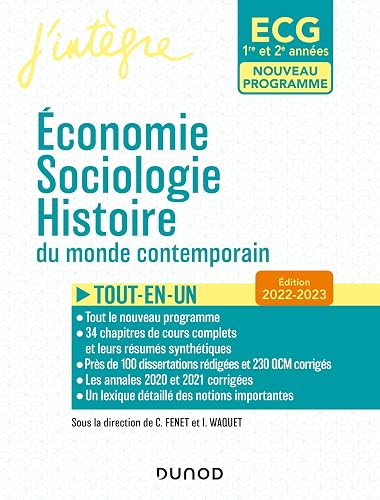 ECG 1 ET ECG 2 - Economie, Sociologie, Histoire du monde contemporain 2022-2023: Tout-en-un (2022-2023)