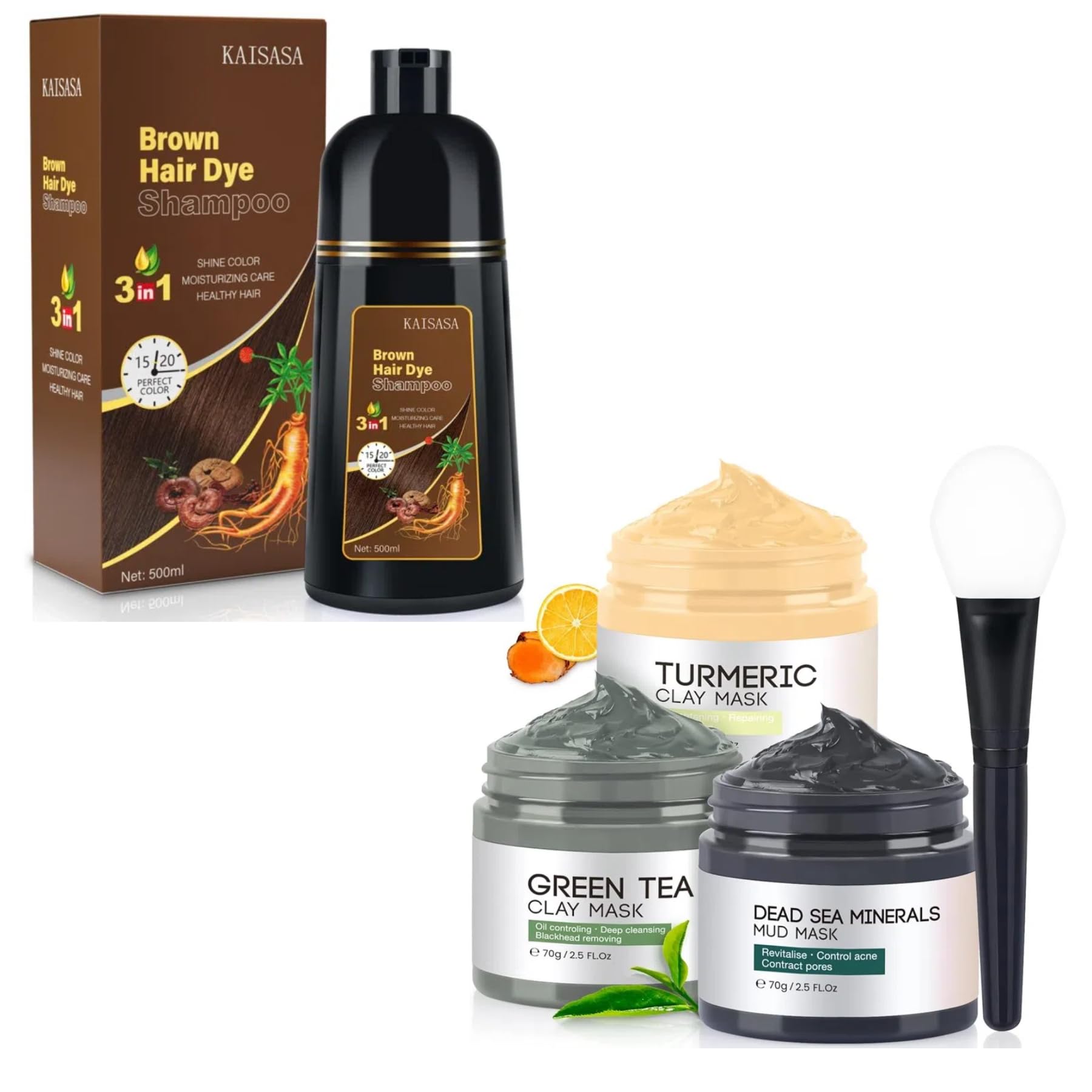 Amazon.com : Kaisasa Chestnut Brown Hair Dye Shampoo 3 in 1 and VC