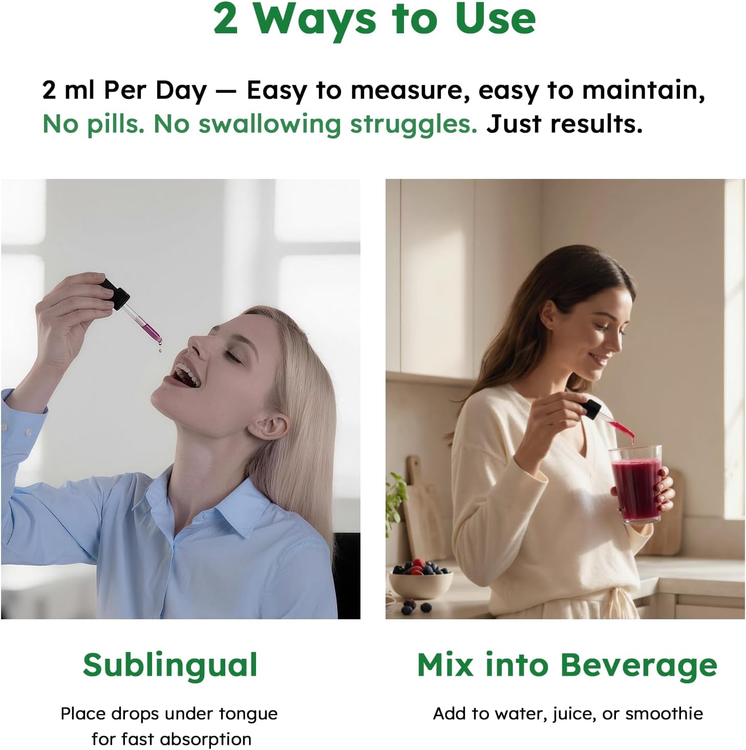 Liquid Collagen for Women, GLP Friendly 10-in-1 Multi Collagen Trim & Glow with Hyaluronic Acid Biotin Green Tea & ACV, Hydrolyzed Collagen Burn Drops for Digestive Gut Skin Health & Hair Growth