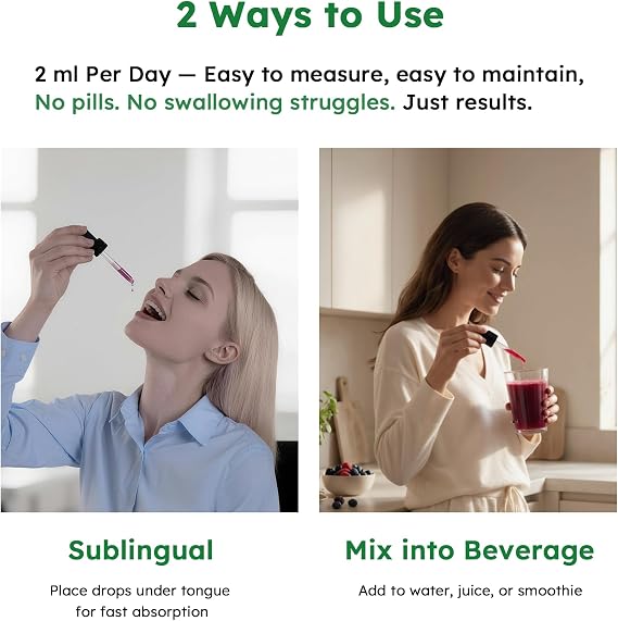 Liquid Collagen for Women, GLP Friendly 10-in-1 Multi Collagen Trim & Glow with Hyaluronic Acid Biotin Green Tea & ACV, Hydrolyzed Collagen Burn Drops for Digestive Gut Skin Health & Hair Growth