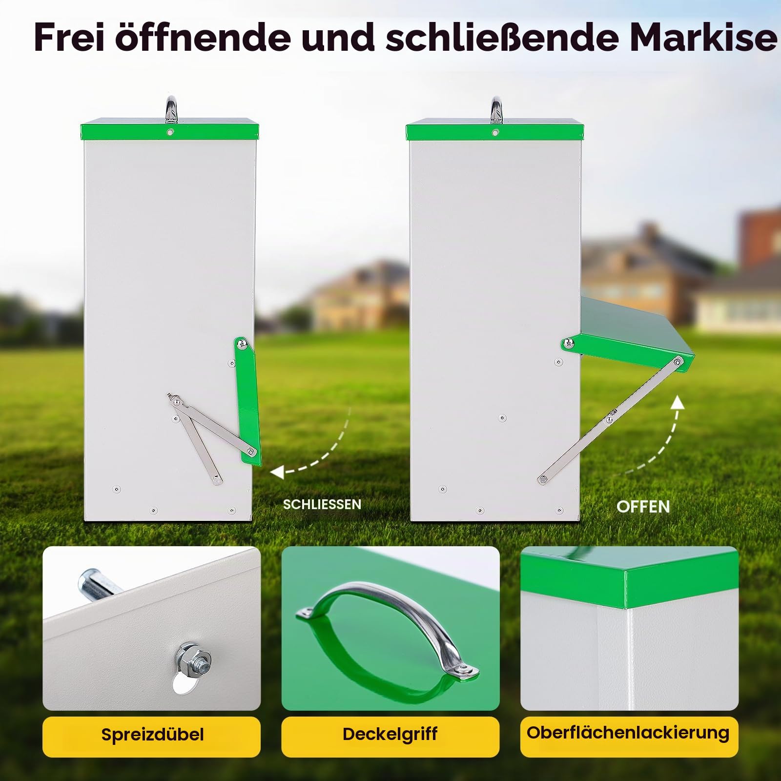 Futterautomat Hühner 11Kg für Hühner, Enten & Wachteln im Außenbereich