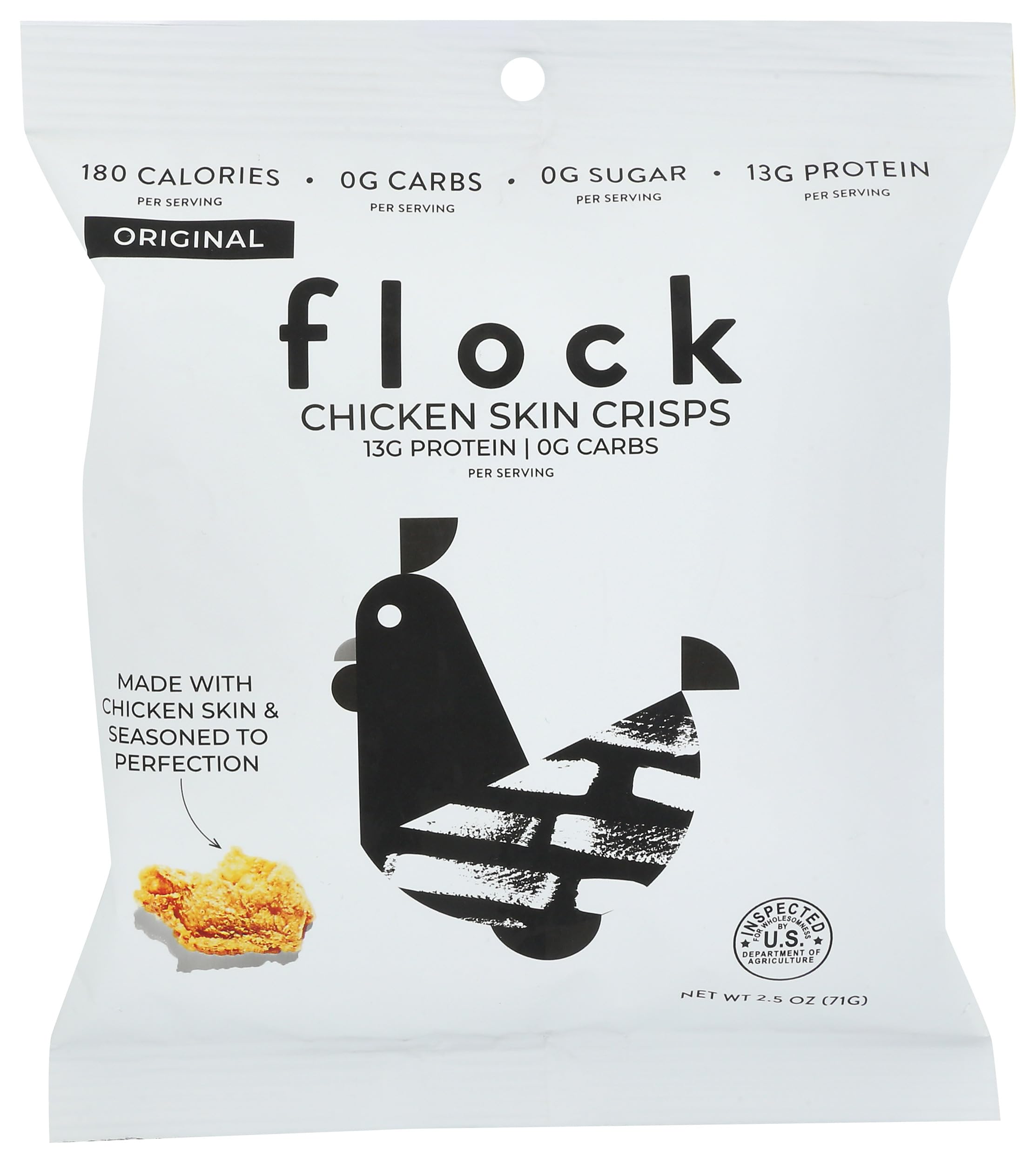 Snapklik.com : Flock Original Flavor Chicken Skin Crisps, Low Carb, 2.5 ...